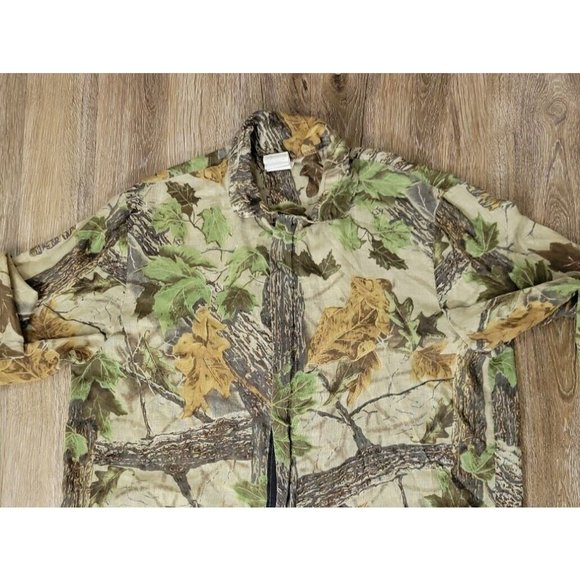 Men's M Reg Camouflaged Hunting Button Shirt Lightweight Breathable Full Zip LS - Picture 3 of 7
